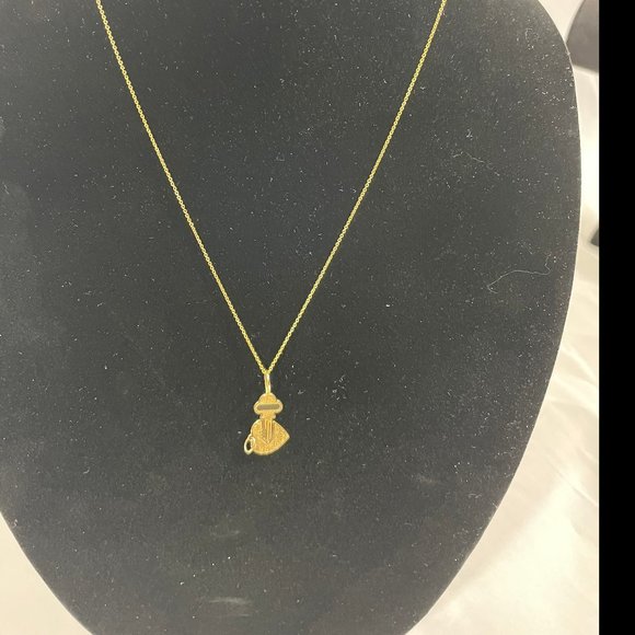 Heart Key Pendants 14K Solid Gold /Chain Plated